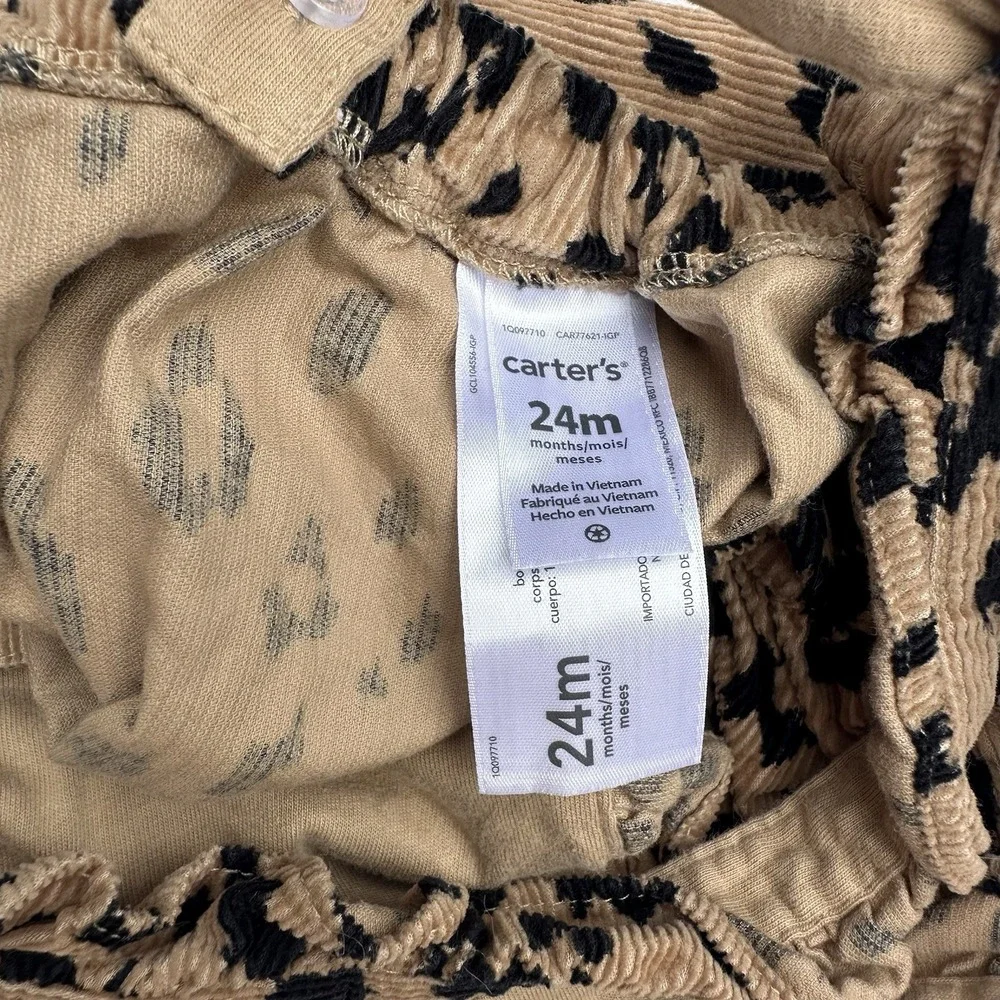 Baby Toddler Girls‎ Leopard Cheetah Overall Dress Sz 24months 2 Piece Set Tights